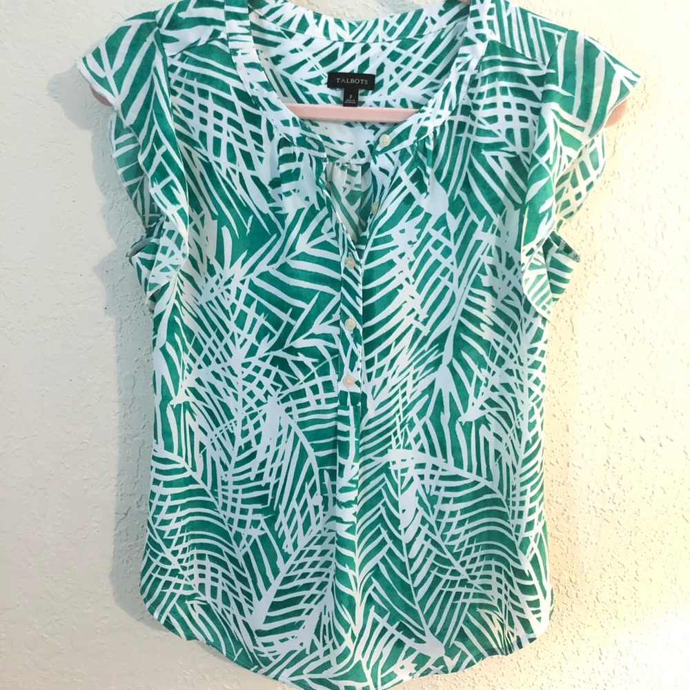 ☀️Talbots Flutter Sleeve Blouse